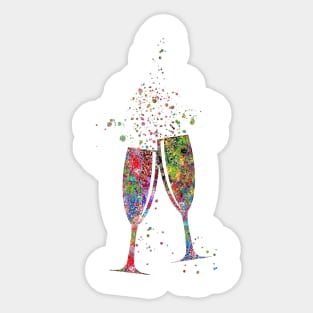 Glass of champagne, Sticker